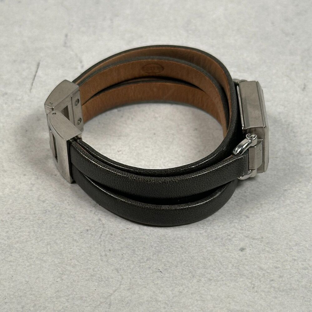 Fossil Watch Womens 15mm Rectangle Gray Multi Strap Band Silver Tone New Battery - Picture 7 of 10